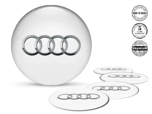 Audi Pegatina de Tapacubos Diseño Etiquetas Resina Elegante